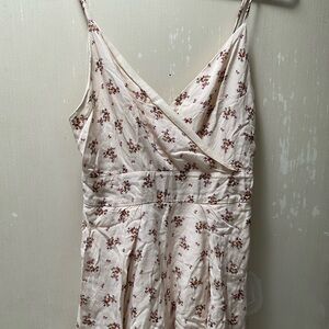 Purple Snow Cream Floral Short Romper XL